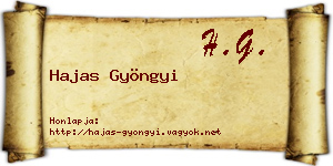 Hajas Gyöngyi névjegykártya