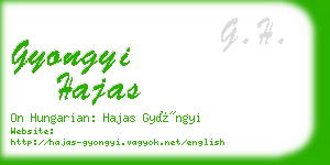 gyongyi hajas business card